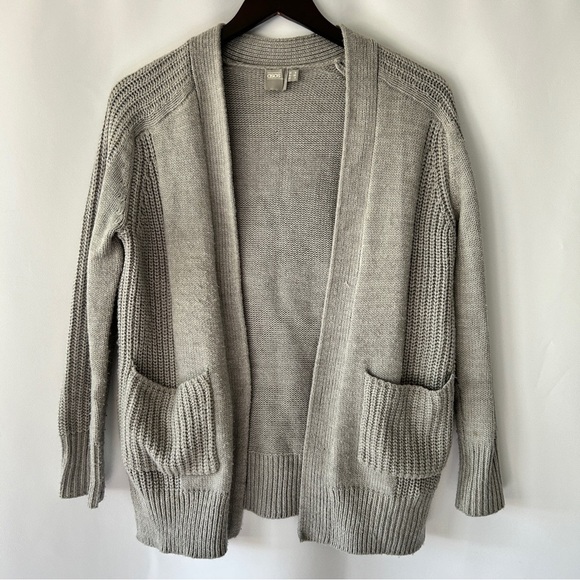 ASOS Women’s Shawl Collar Fisherman Rib Knit Cardigan Sweater Size 4 - Picture 1 of 8
